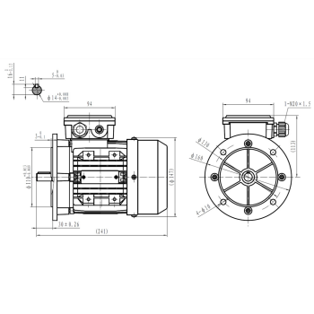Silnik elektryczny 0,25kW 1400 obr/min. 71B5